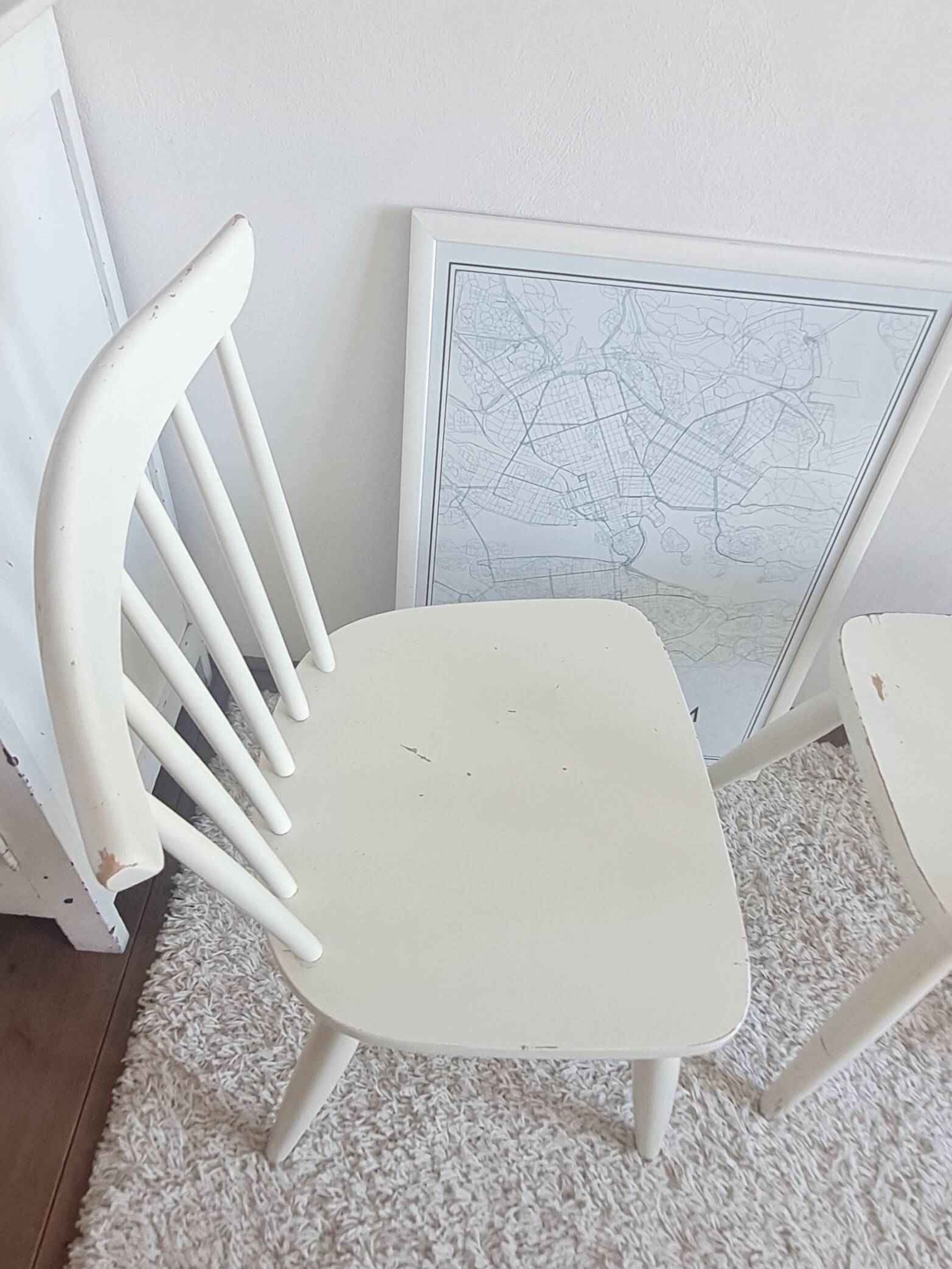 Set of six vintage Scandinavian chairs