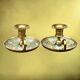 Pair of cellar rat brass cloisonné candlesticks – 1960s