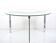 Table basse en verre moderniste avec base en acier inoxydable