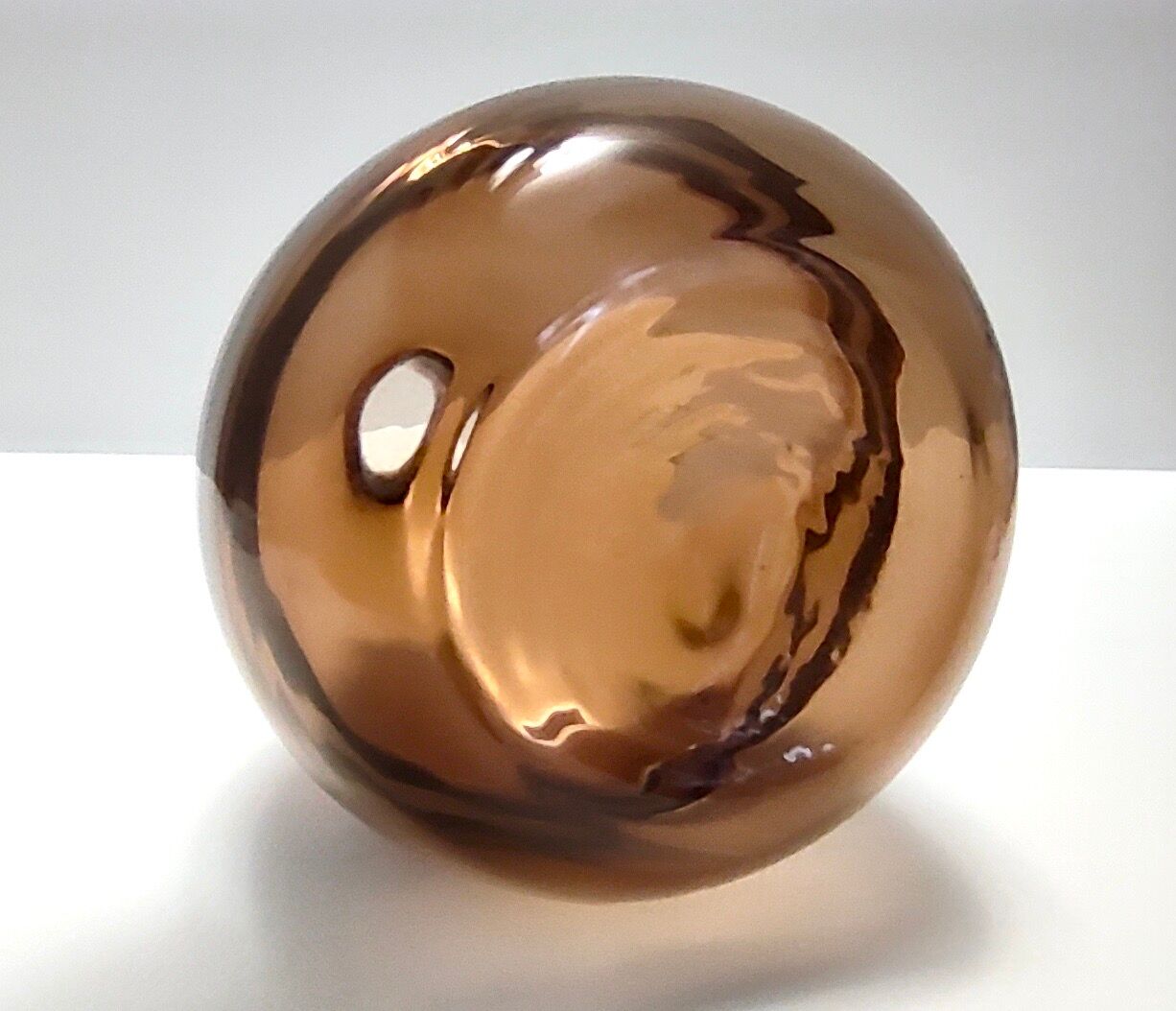 Postmodern brown incalmo murano glass vase