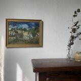 Peinture à l’huile Chaumes de Cordeville