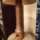 Lampe en bois tourné style Charles Dudoyut