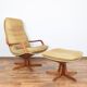 Mid-Century Office Chair with Ottoman from Berg Furniture, 1970s