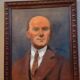 Portrait of a man oil on Art Deco panel 1930