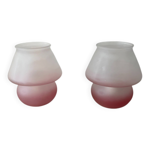 Paire de lampe champignon