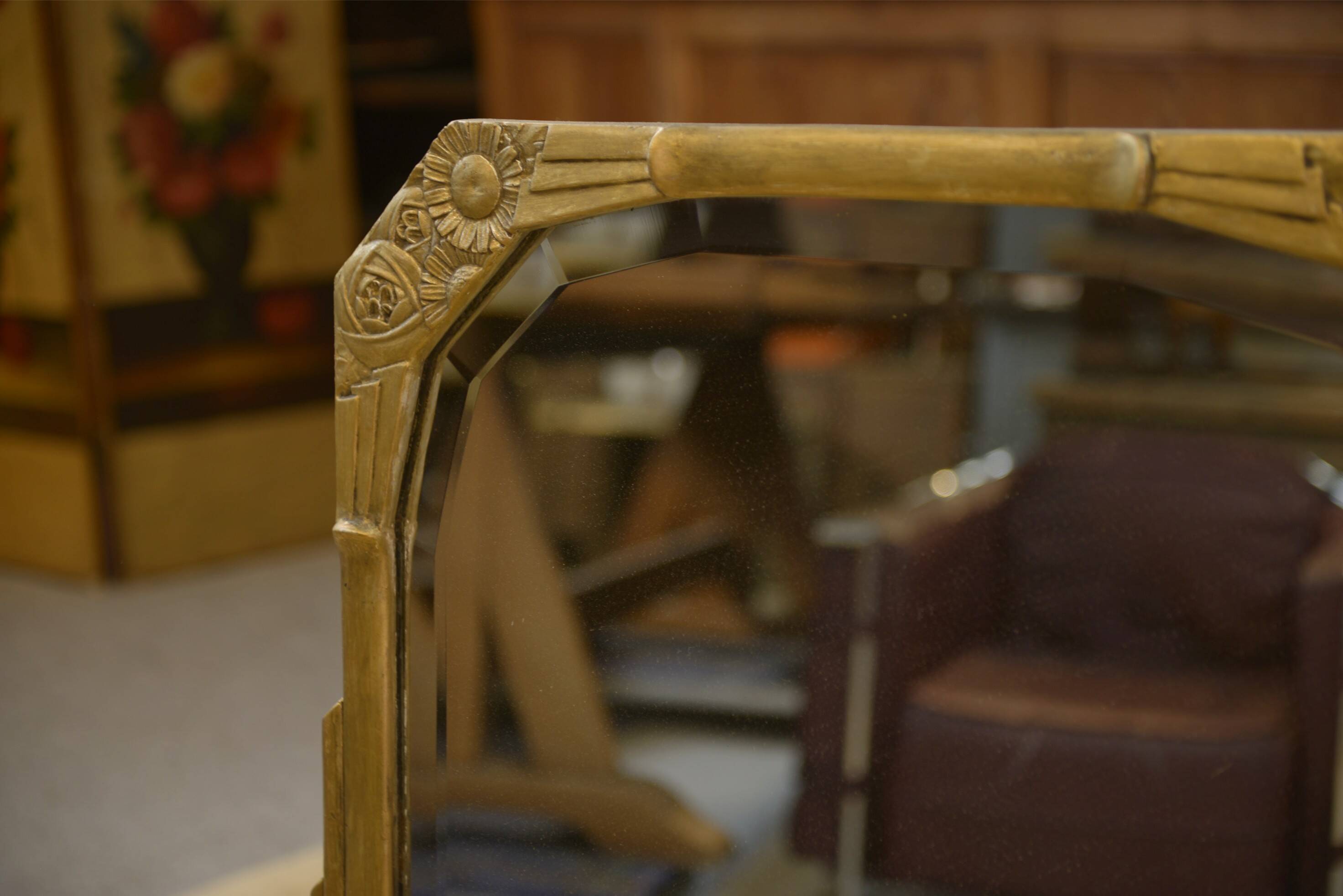 Miroir art déco verre biseauté 1930’s