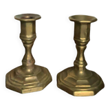 Pair of brass candlesticks