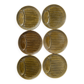 Khaki slip asparagus plates