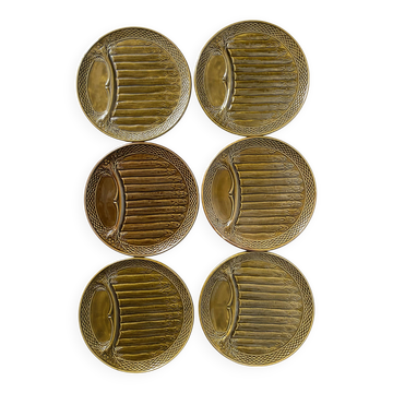 Khaki slip asparagus plates
