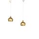Set of Two Elegant Brass Pendant Lamps Löken by Helge Zimdal for Falkenberg