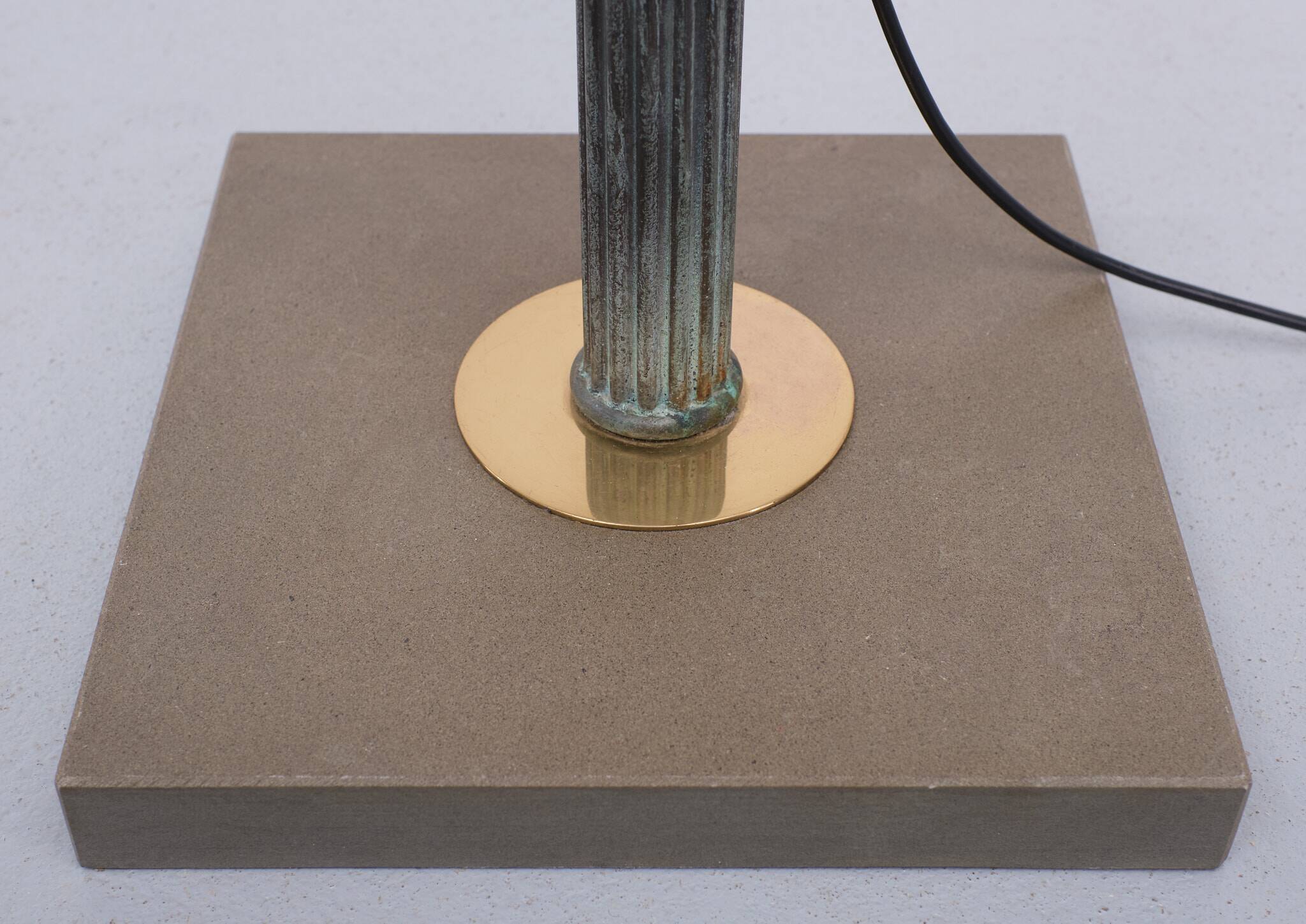 Greek revival bronze floor lamp, 1980s, italy