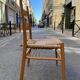 Wooden chair with straw seat - yngve ekström - sweden - circa 1960