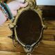 Antique bronze mirror wall sconce