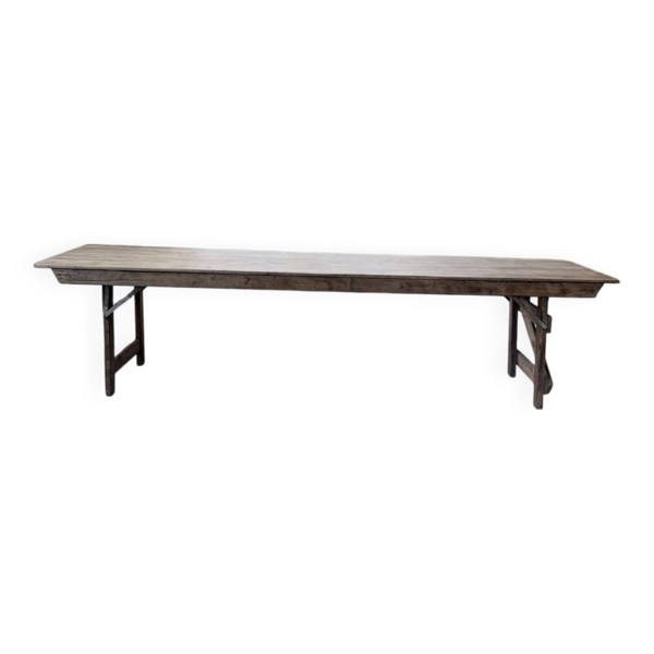 Table de ferme pliante en pin 1950 XL