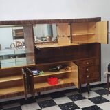 Vintage mahogany varnished sideboard from the 70s