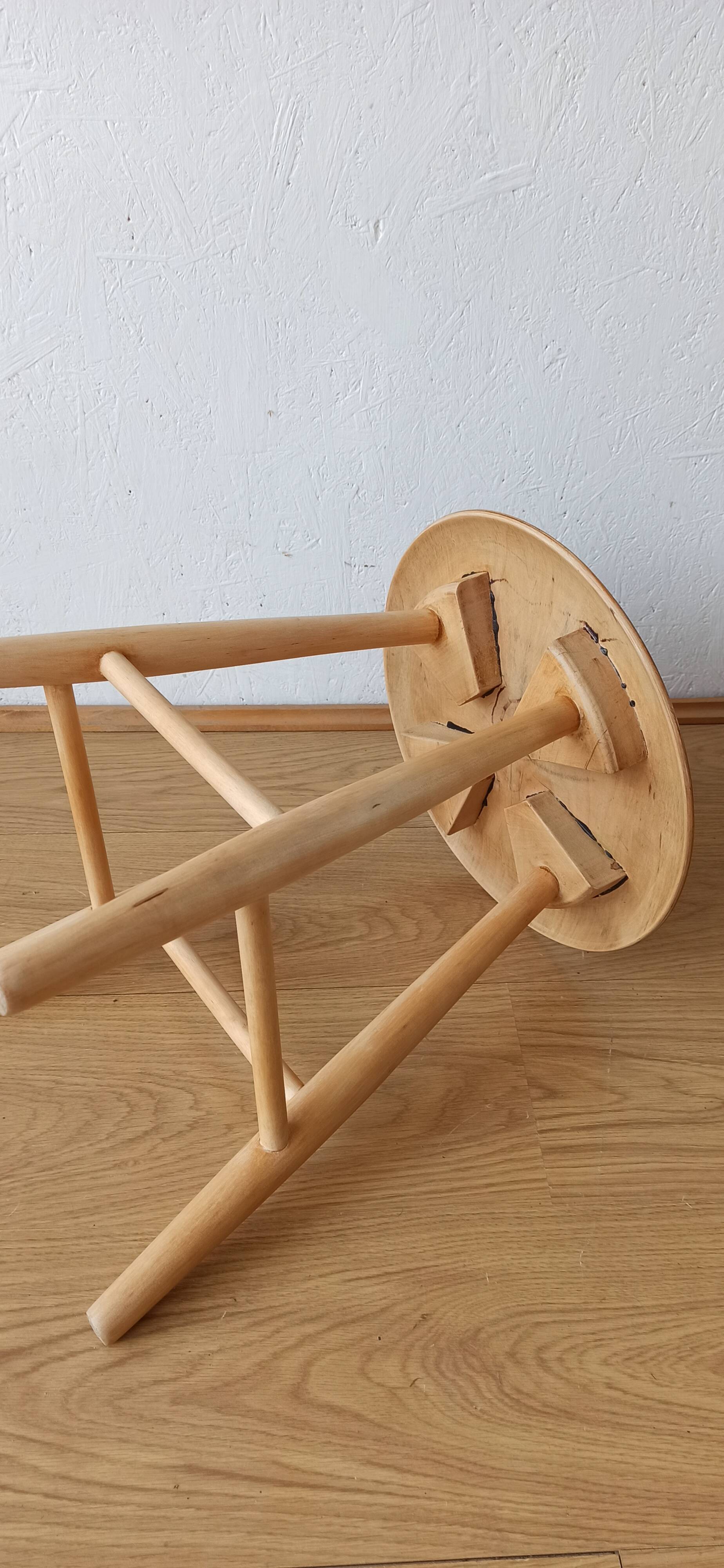 Wooden stool from Sweden, 1960s.