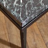 Modernist coffee table in green marbled black Formica