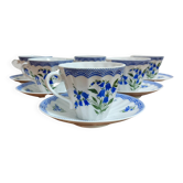 Lomonosov imperial tea service, 6 cups, vintage porcelain from the 1960s.