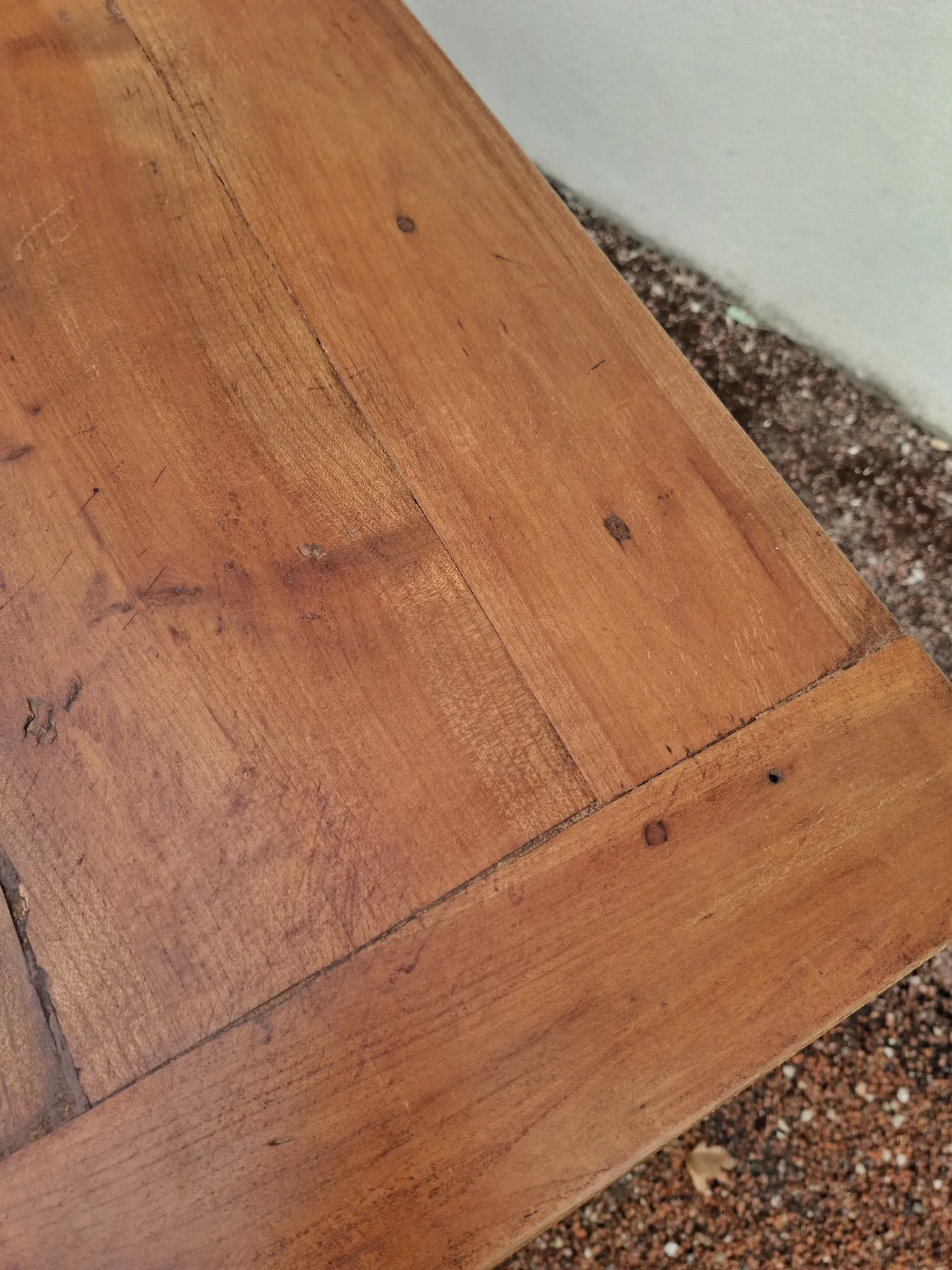 Rustic Louis XV farmhouse table in cherry wood, 1900s.