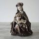 Old Plaster Statuette: Seated Virgin and Child
