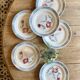 Lot de 6 assiettes plates vintages modèle Carole de la manufacture Digoin Sarreguemines