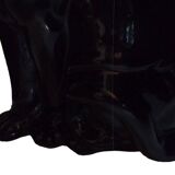 Black panther in ceramic imposing & transformable into lamp Italy circa 1970 Hollywood Regency