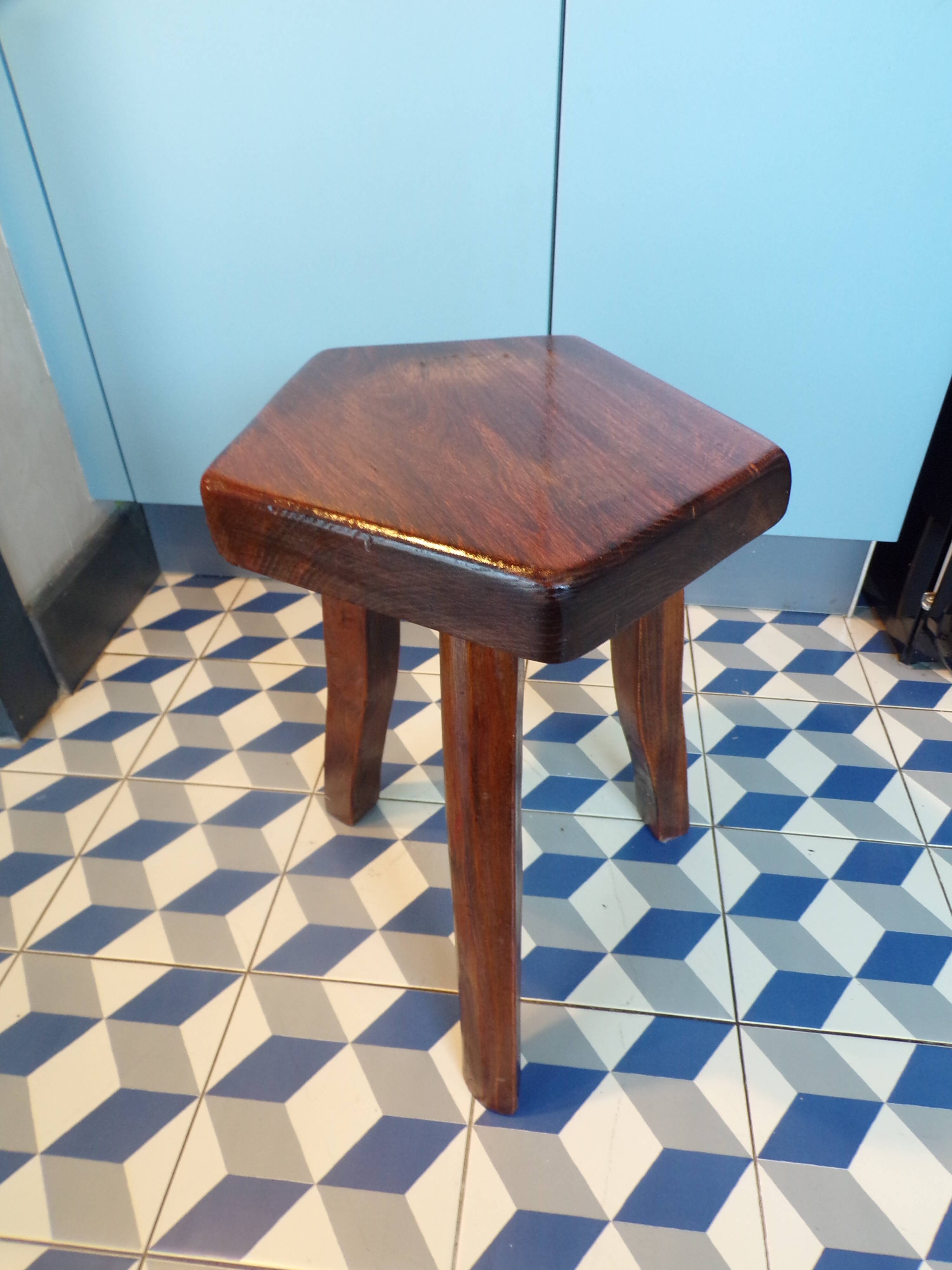 Brutalist tripod stool