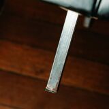 Black faux leather armchair, 1960