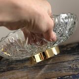 Large chiseled glass wall light