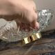 Large chiseled glass wall light