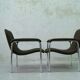 Mid-Century Easy Chairs in Tubular Steel from Thonet, 1970s, Set of 2.