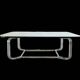 Glass and chrome metal coffee table, Italy 1970s