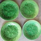 Set of 10 dessert plates, cheese, vine leaves