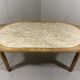 Vivai del Sud rattan & travertine dining table Italy 1960’s