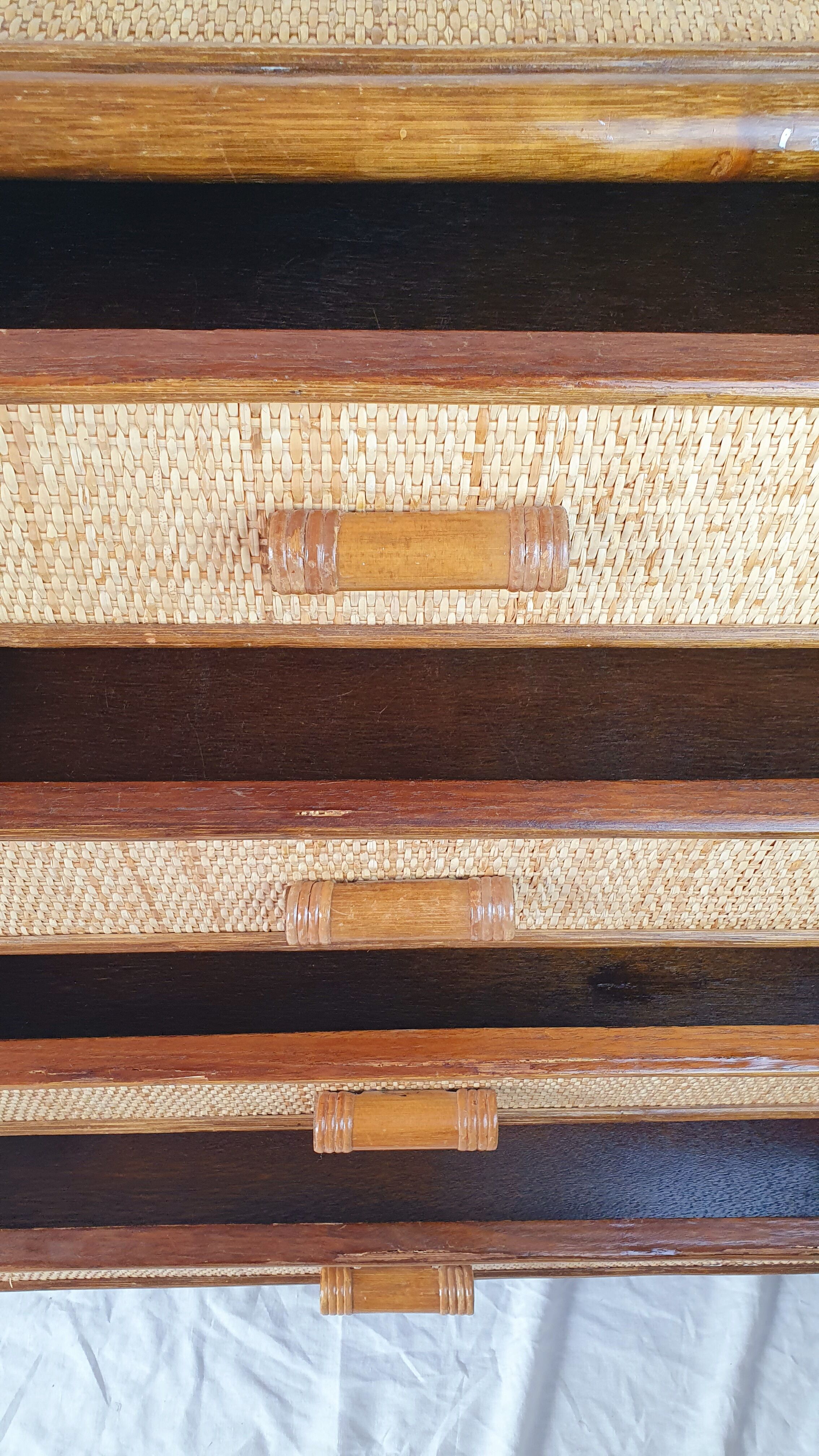 Rattan chest of drawers 4 drawers