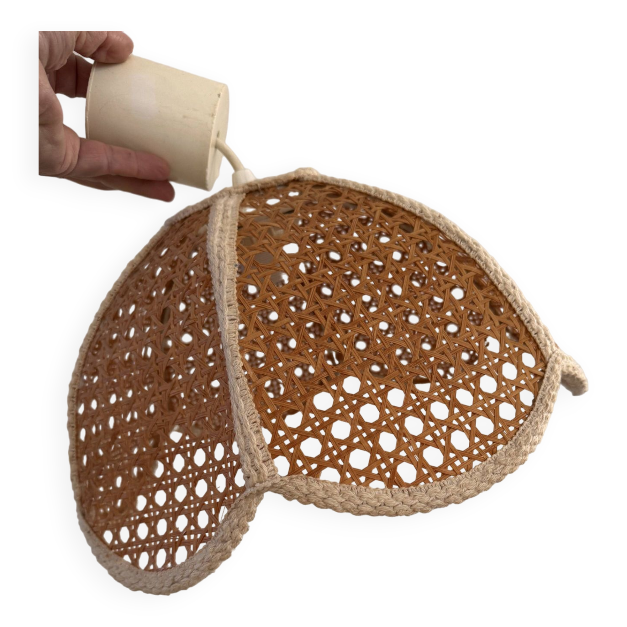 Vintage cannage flower pendant light