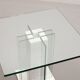 White Marble Italian Square Side Table with Glass Top and Lighting Option