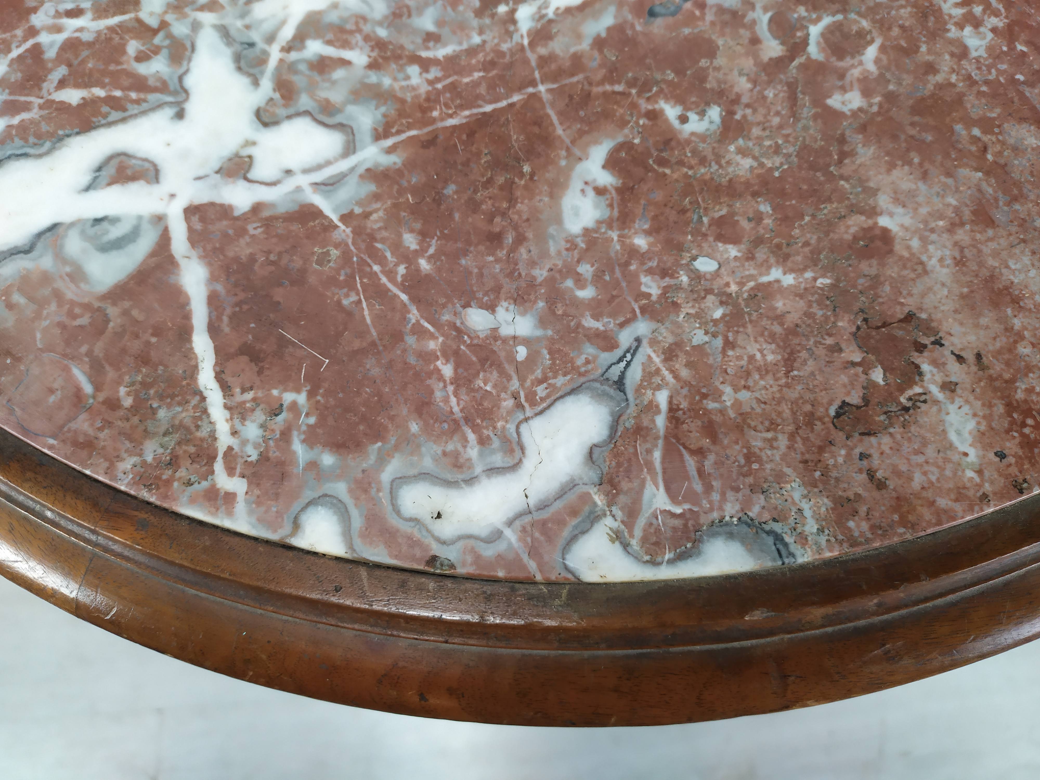 Pedestal table marble bistro