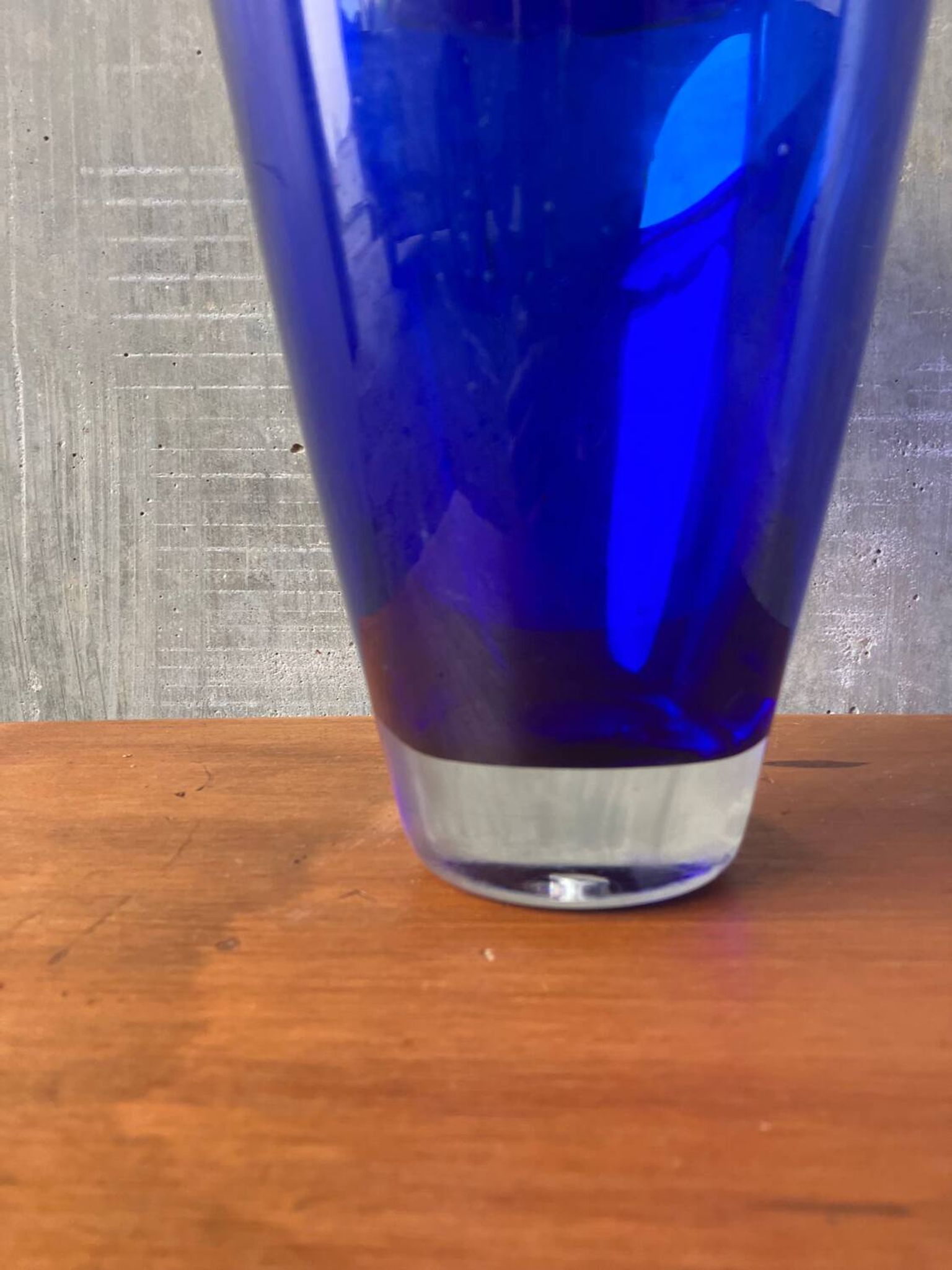 Large blue Murano glass vase 1960s