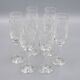 6 Vintage-Style Crystal Champagne Flutes, 1960s Style