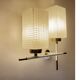 Pair of vintage architectural wall lights, 1960s