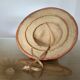 African conical hat, Fulani, in leather and braided rope, 1900