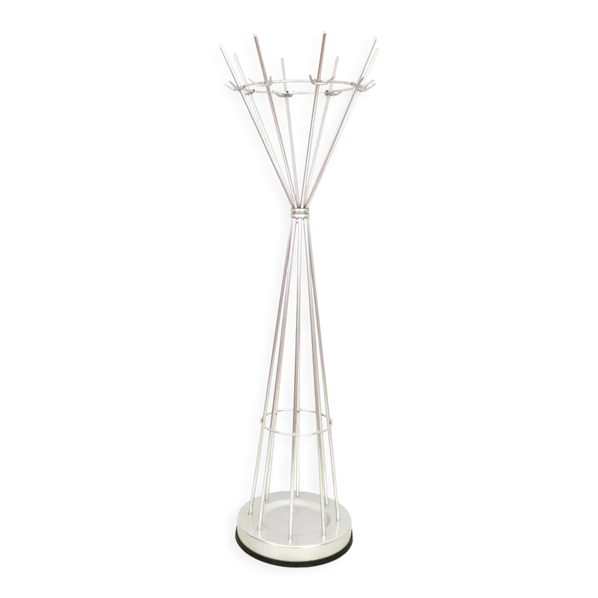Aluminum coat stand in art deco style