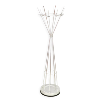 Aluminum coat stand in art deco style