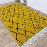 Handmade wool Berber rug 300x190 cm