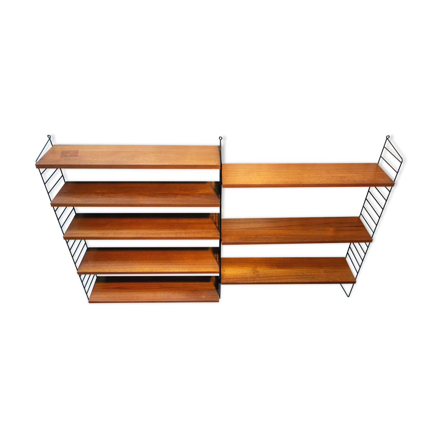 Modular double shelf String by Nisse Strinning, Sweden, circa 1960