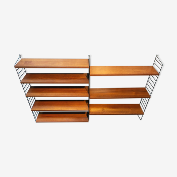 Modular double shelf String by Nisse Strinning, Sweden, circa 1960