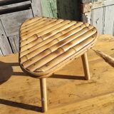 Vintage bamboo tripod stool