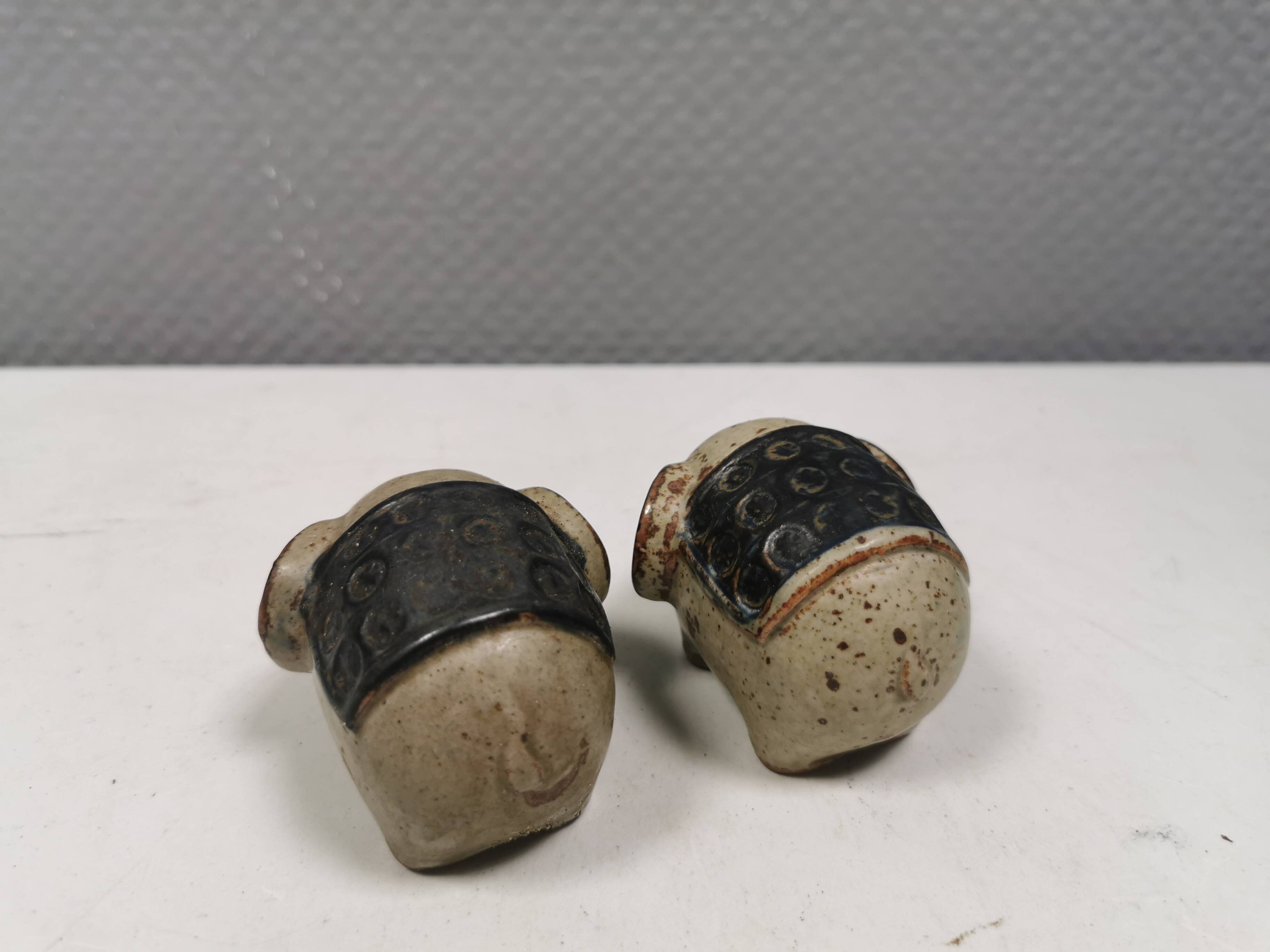 Ceramic elephants as salt and pepper sets made for Danish Søholm 1970-80s