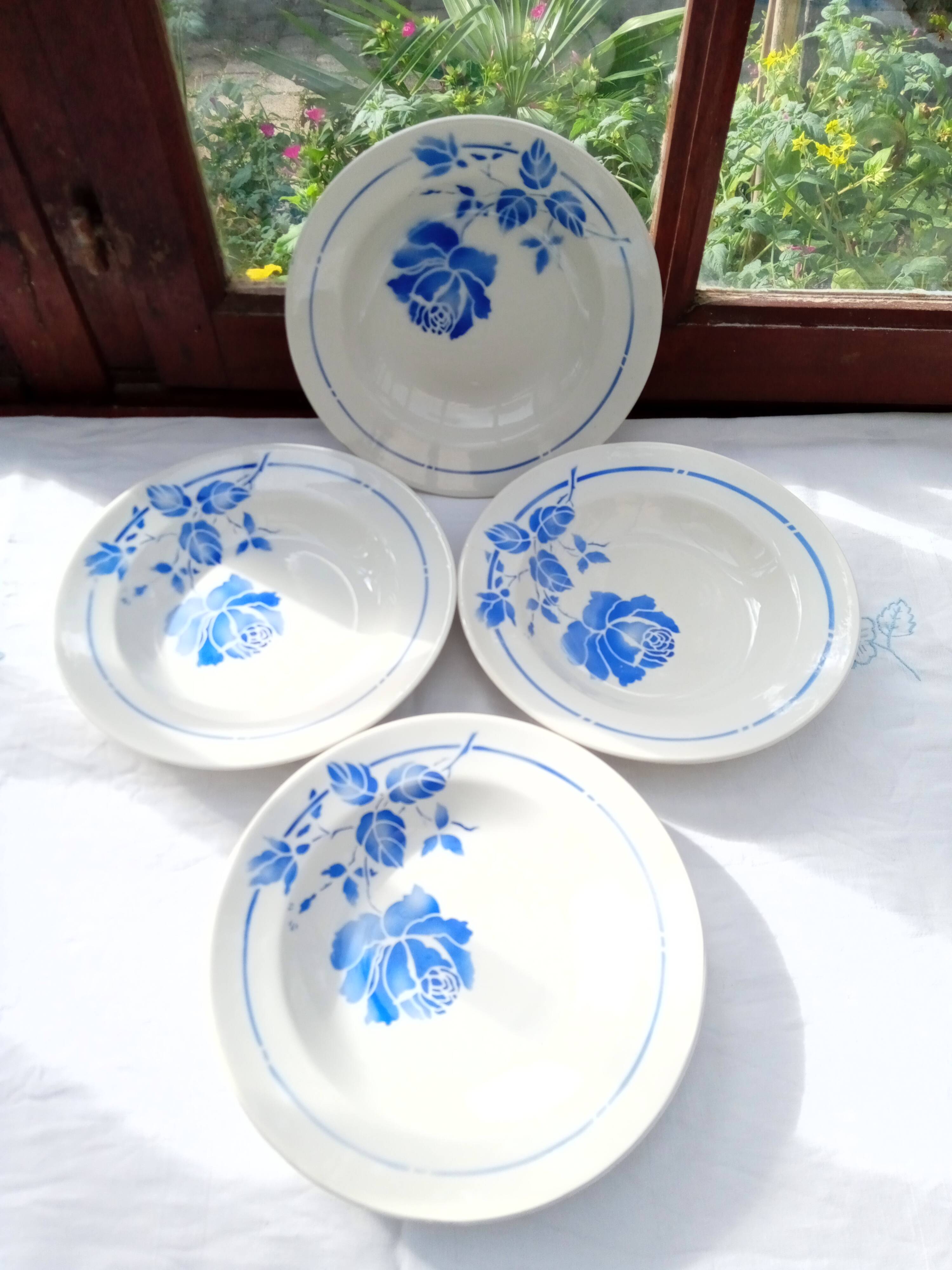 4 deep plates Rigobert / Moulin des loups